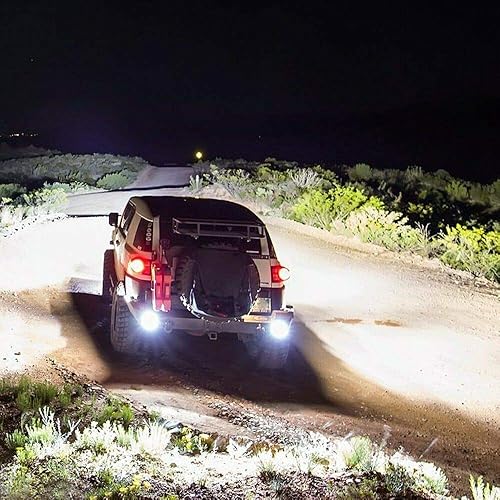 Miniatura 5 de Luces de montaje empotrado, 2 unidades, 18 W, 5 pulgadas, luces LED de trabajo redondas para conducción todoterreno, luz antiniebla de 12 V, color