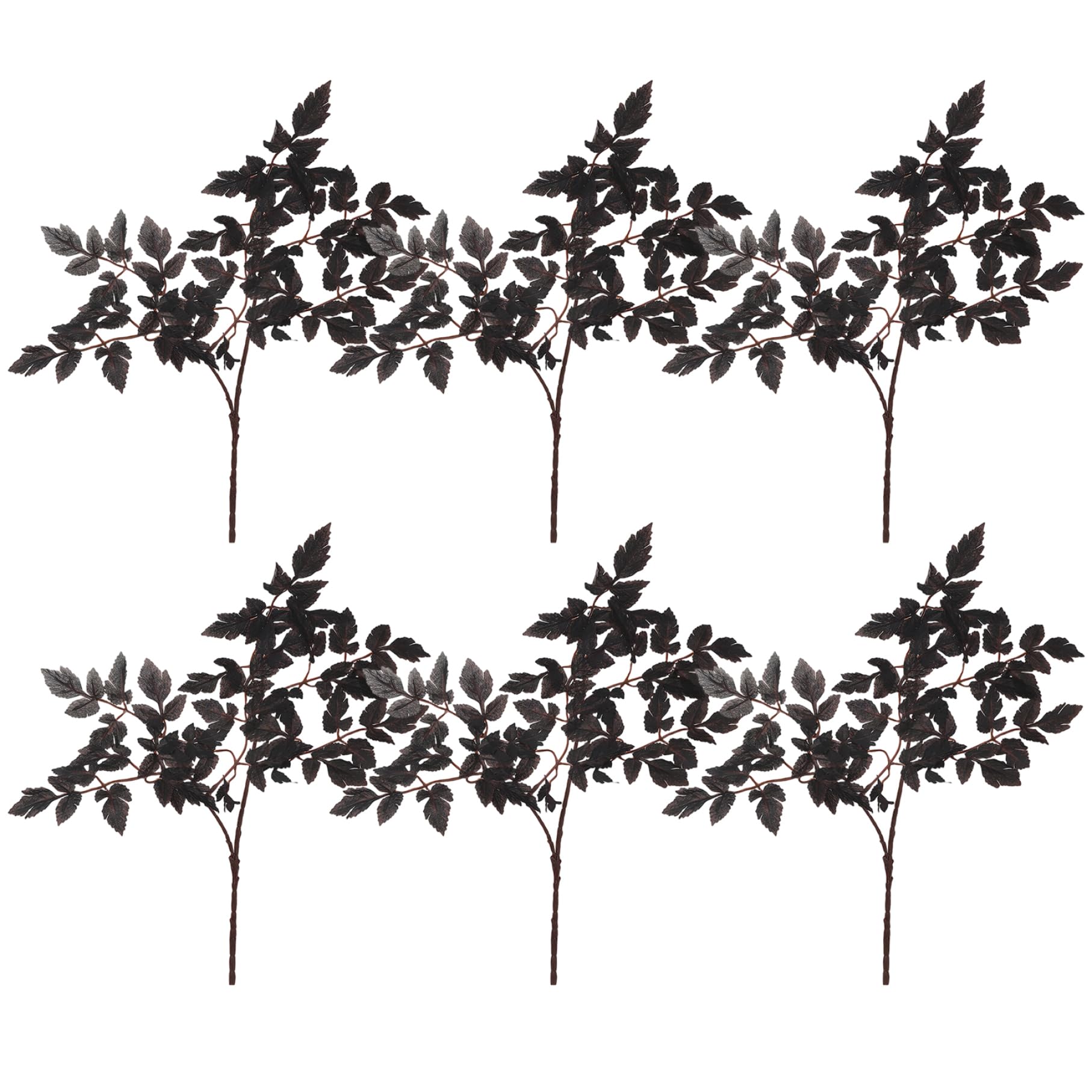 Ameble 6PCS Branches for Vase 18 Inch Dusty Plum Berry Stems Faux Fall Leaves Decor for Home Decor Halloween