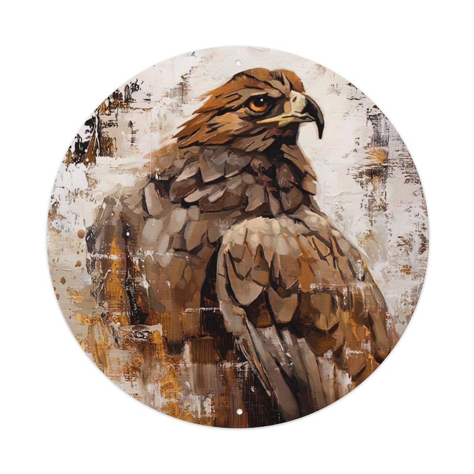 Animal Artwork The Proud Eagle Vintage Metal Tin Sign Plaque Wall Decor for Cafe, Club Bar, Office, Garden Metal Poster 8x8Inch