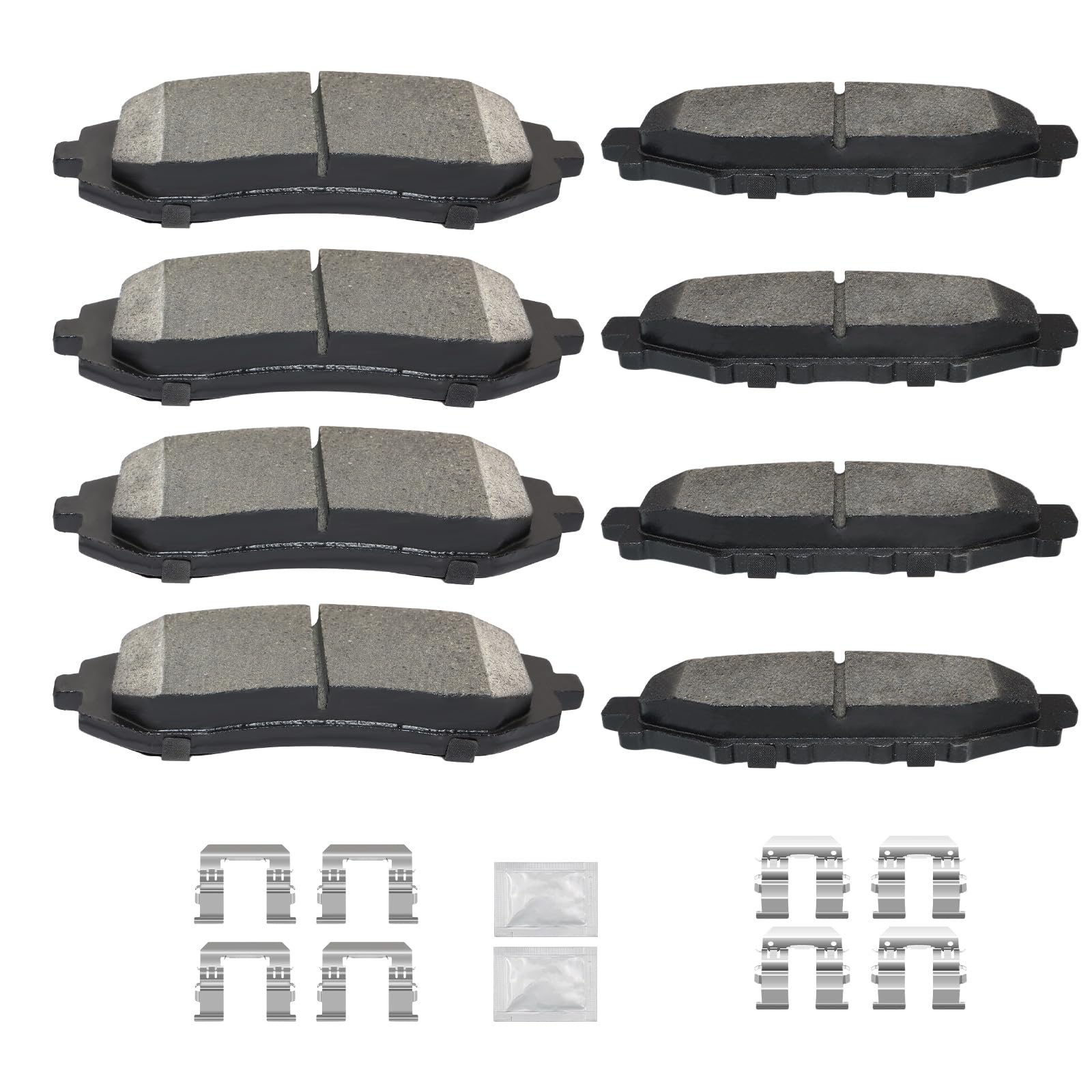 Front and Rear Ceramic Brake Pads Kits Fit for Subaru Outback Legacy 2005-2012, Forester 2009-2010, Impreza 2008 2009 2010