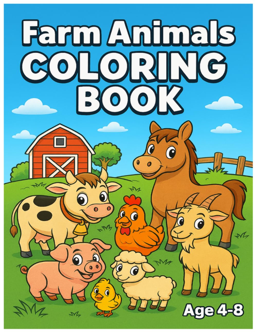 Farm Animals Coloring Book