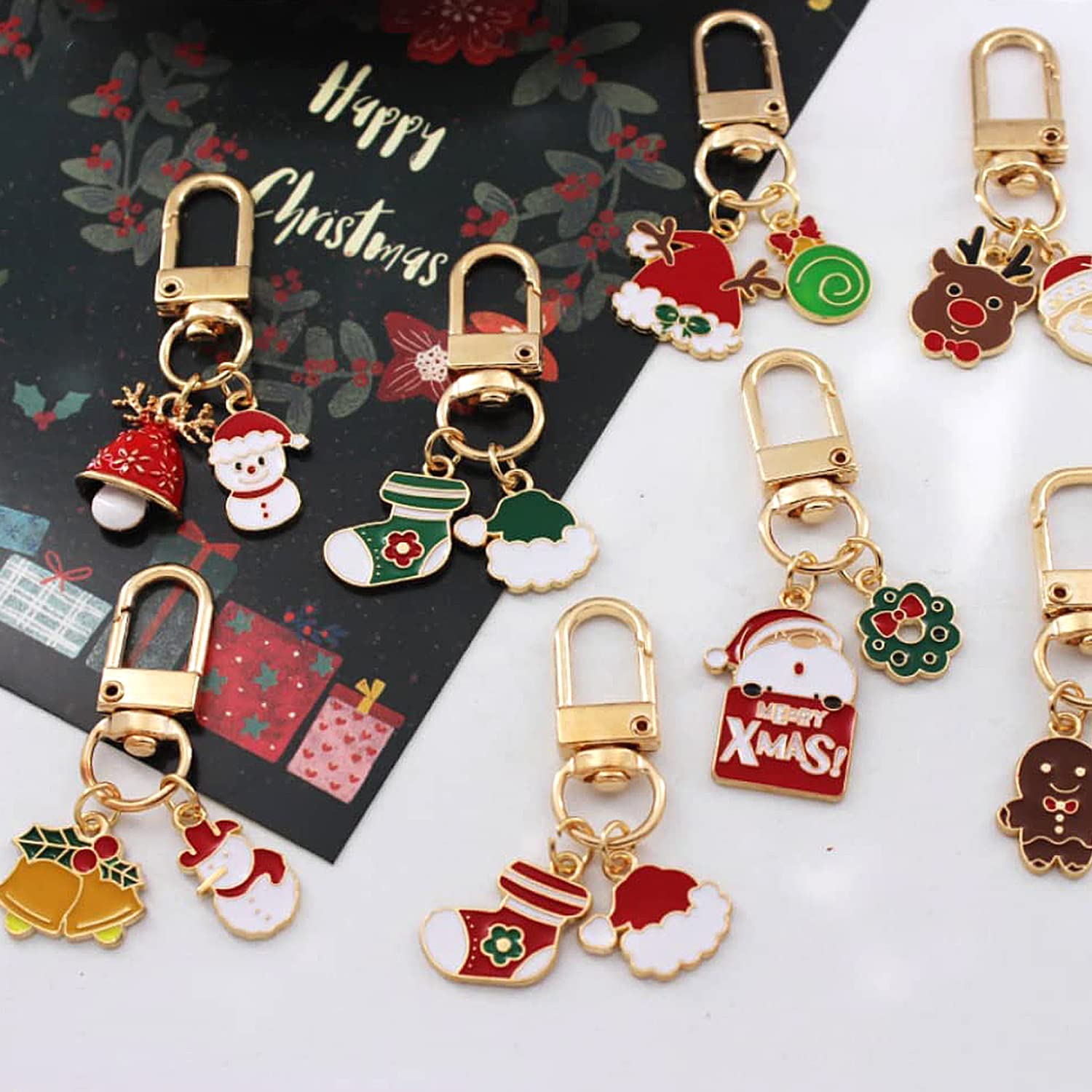 30 Moschettoni Girevoli Metallici | Ganci A Scatto Per Chiavi Borse Fai Da Te 6 Color - Foto 2