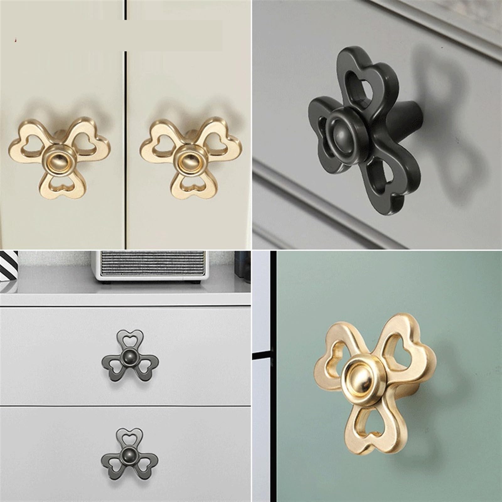 Poignée d'armoire rotative en laiton pour relooker la cuisine