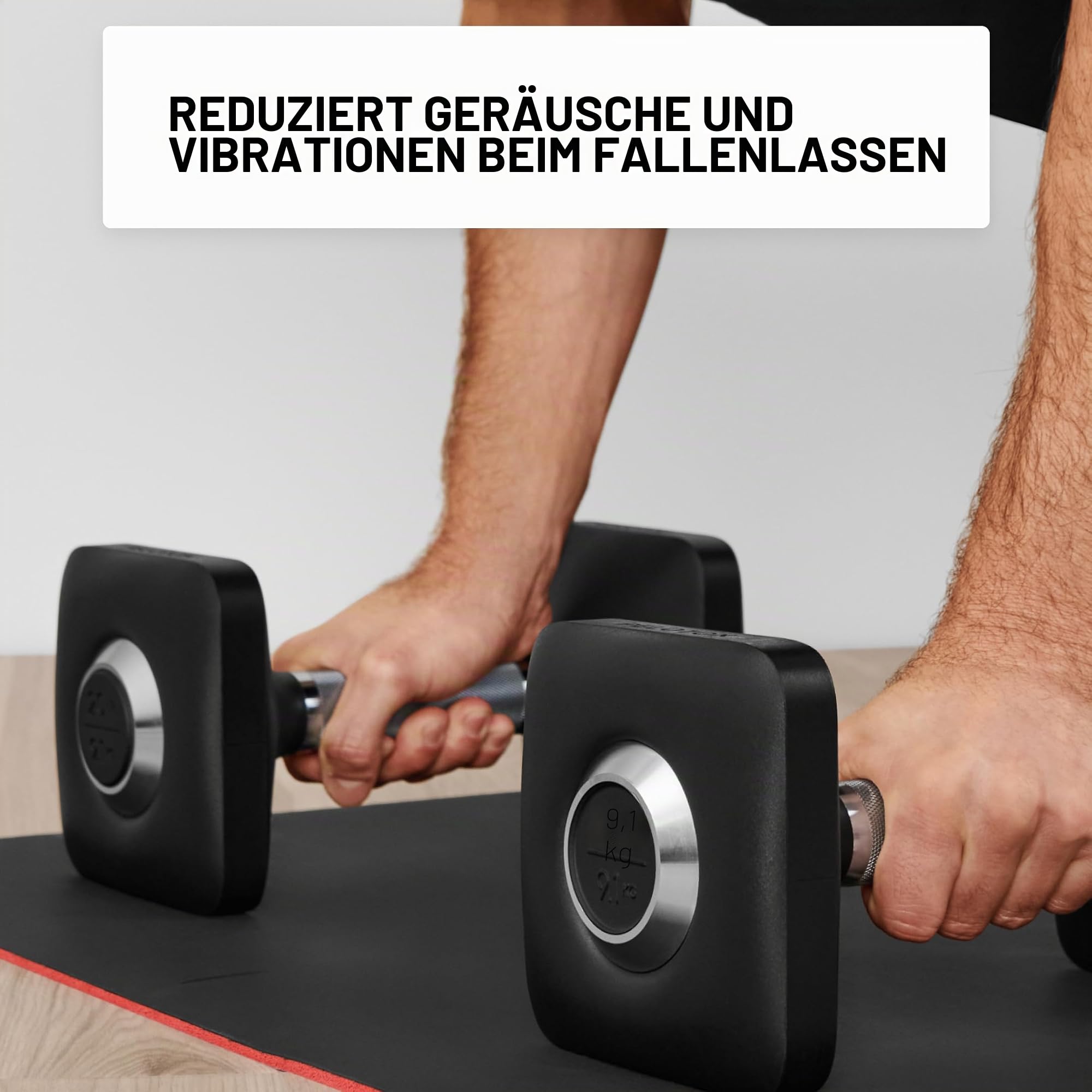 Peloton Hanteln, 2,3 kg-16,6 kg, 2er Set, für Männer und Frauen, ergonomischer und rutschfester Griff, Kurzhanteln, Krafttraining, Workout