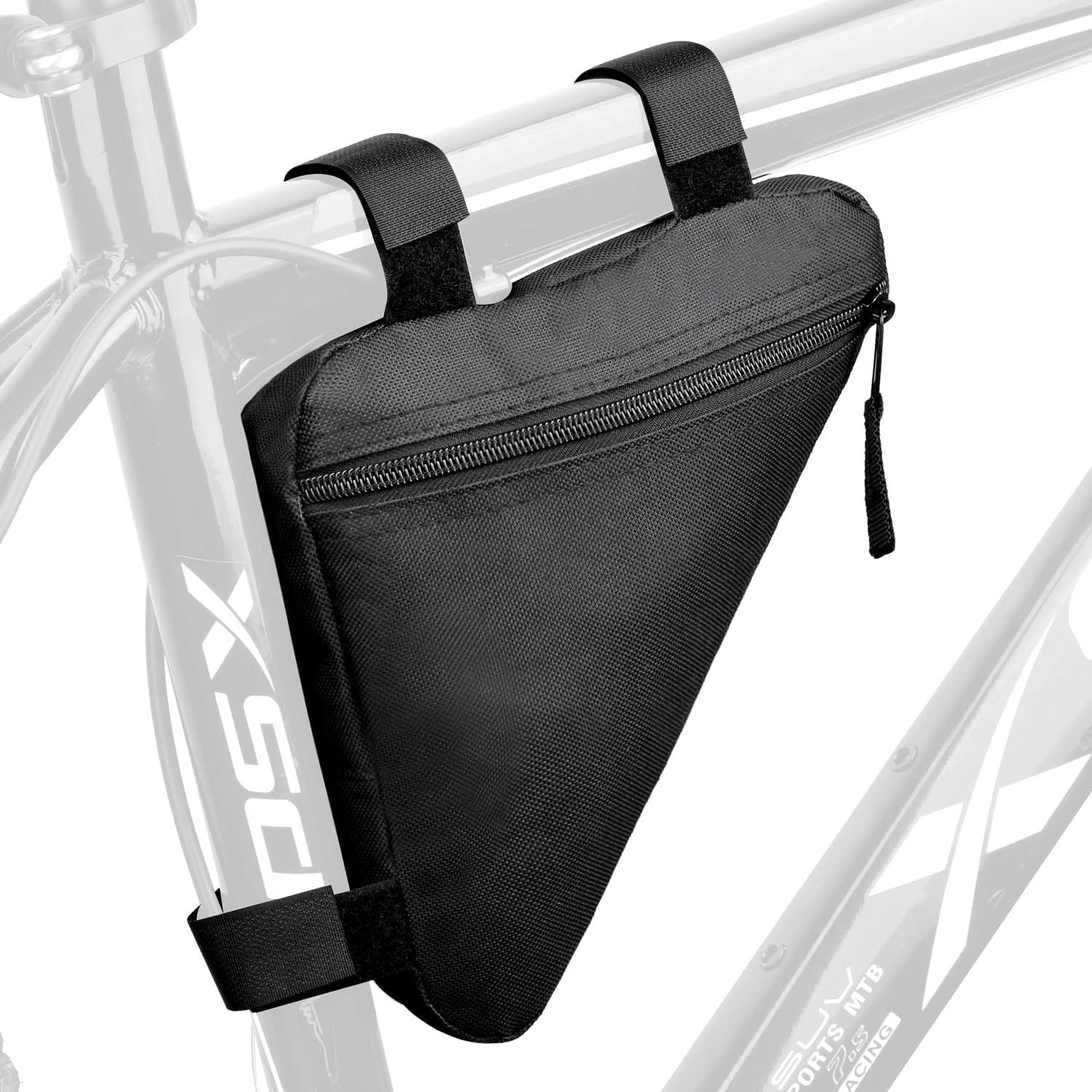 Bike Bag, Bicycle Frame Storage Bag, Water-Resistant Bike Triangle Pouch, Cycling Accessories Pack, Front Pouch Saddle Bag for Road and Mountain Bikes