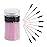 CHEFBEE 100PCS Disposable Eyelash Brush, Mascara Wands Makeup Brushes Applicators Kits for Eyelash Extensions and Eyebrow with Container (Pink Black)