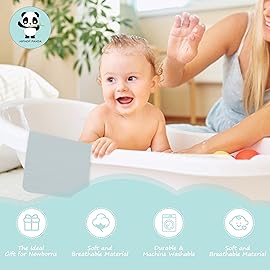 HIPHOP PANDA 10 Pack 6-Layers Muslin Burp Cloths Large - Durable 100% Cotton - Baby Essentials Extra Absorbent and Soft Boys & Girls Rags for Newborn Registry (Slate, 20 X10)