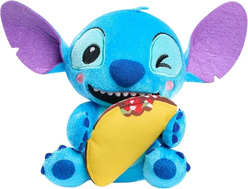 Miniatura 6 de Just Play STITCH Disney - Pequeño animal de peluche de 7 pulgadas, cosido con taco, juguetes para niños con licencia oficial para niños de 2 años en