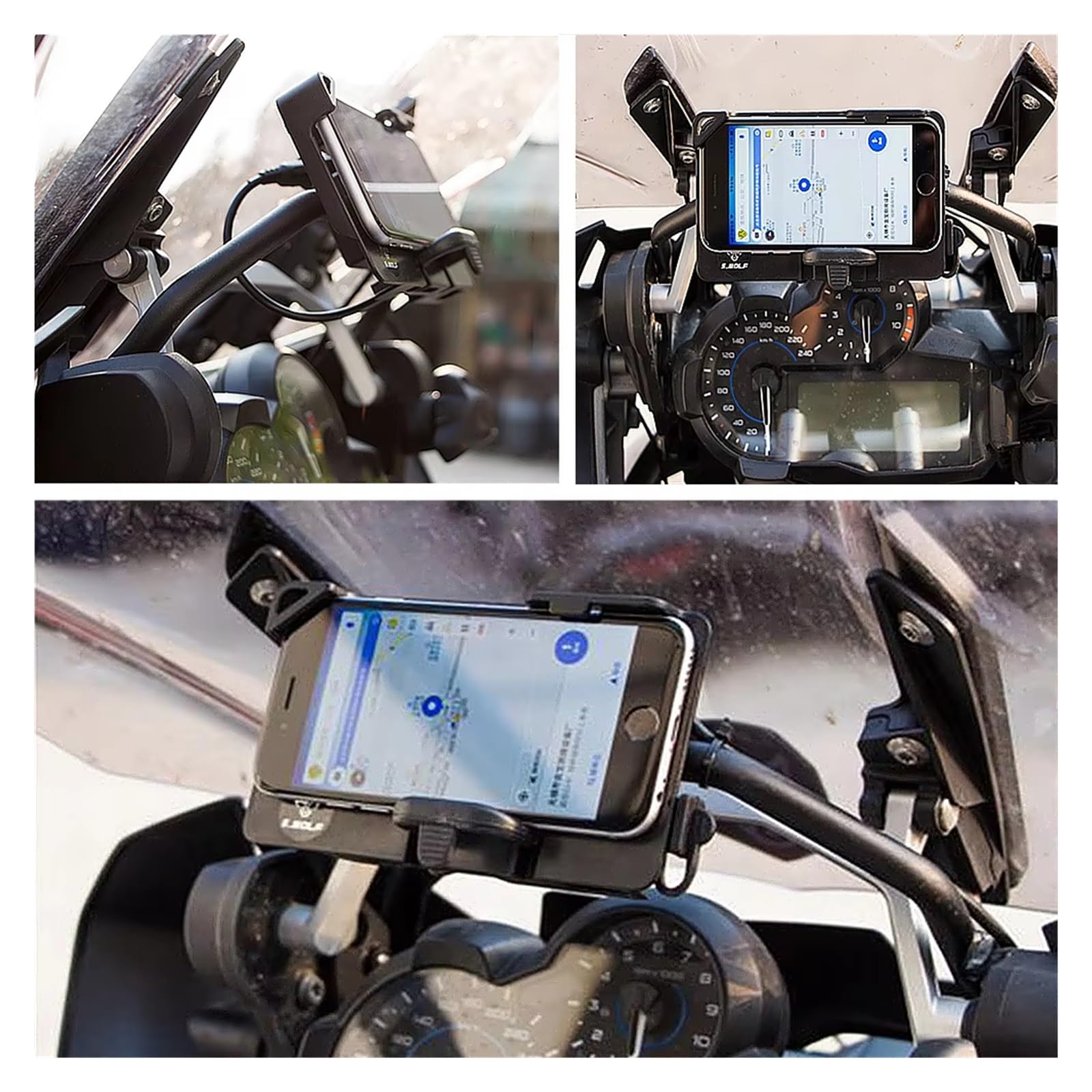 Supporto Telefono Moto Per BMW R1250GS R1200GS R1200 GS GSA Per ADV LC Moto Cellulare Navigazione Manubrio Staffa Di Supporto 12mm(Navigation bracket)