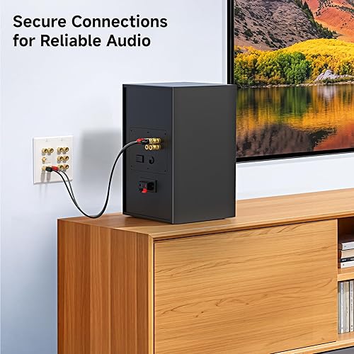 Miniatura 9 de Cable Matters Paquete de 2 placas de pared de alambre de altavoz (placa de pared de altavoz, placa de pared de enchufe tipo plátano) para 2