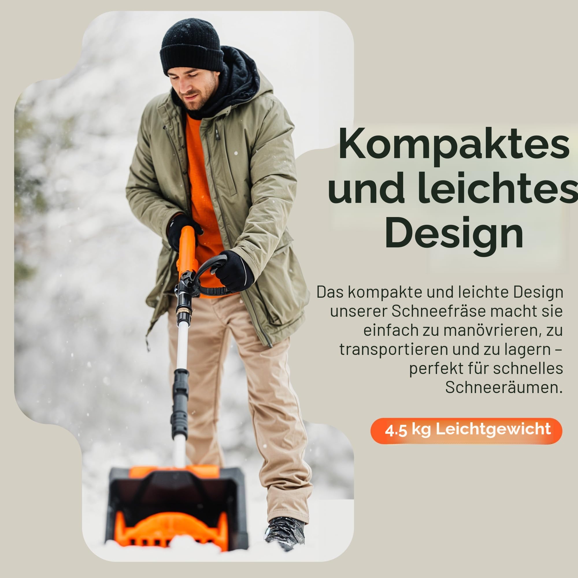 SuperHandy Kabellose Schneeschaufel, 20 V, 2 Ah, elektrischer Schneewerfer – leicht, 25,4 x 12,7 cm Räumweg, 7,6 m Wurfweite, 136 kg/min Schneekapazität (2024)