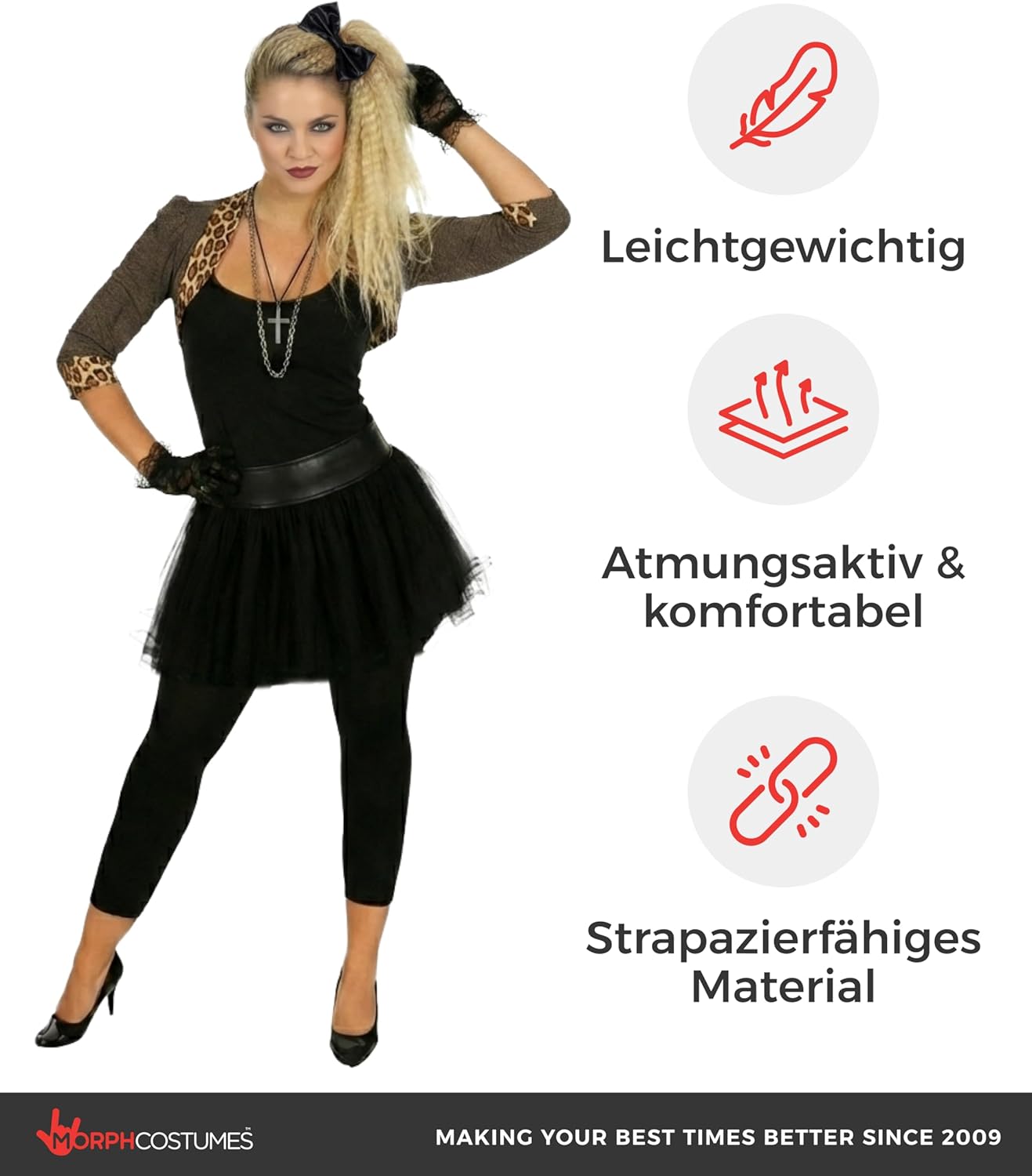 fun shack 80s Pop Star Costumes for Women, Vintage Pop Star Outfit 80s, Halloween Costume for Women - Image 7