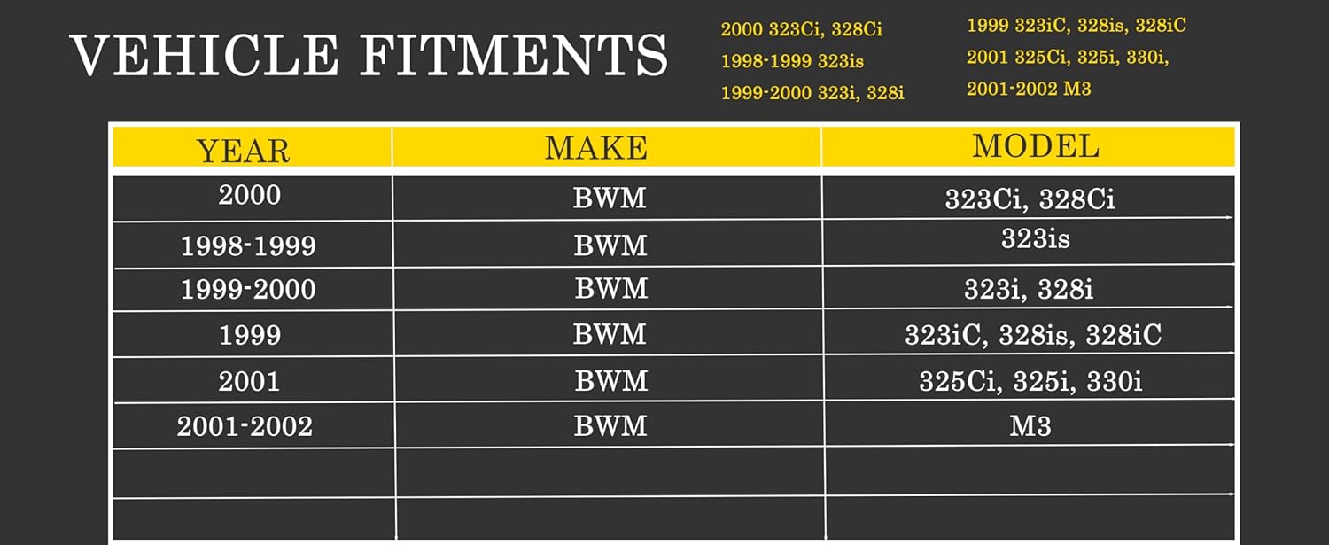 Ensun ABS Wheel Speed Sensor 34521164651 Front + 34521164652 Rear Replacement for 3-Series E46 | Set of 4