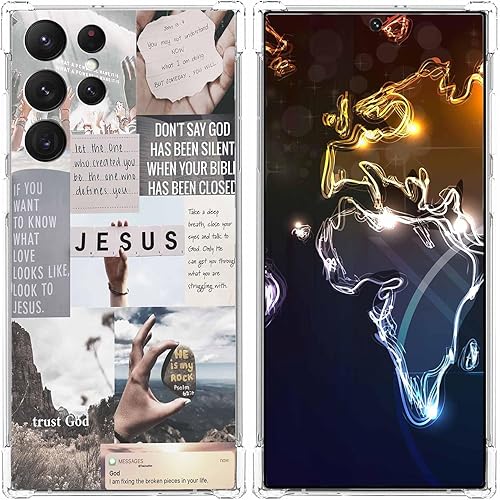 Jesus Quotes - Funda para Samsung Galaxy S22 Ultra, funda cristiana con versículos bíblicos para hombres y mujeres, funda única de poliuretano