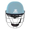 Shrey Classic Steel Batting Fixed Visor Cricket Helmet for Men's (Sky Blue, XL) gallery image
