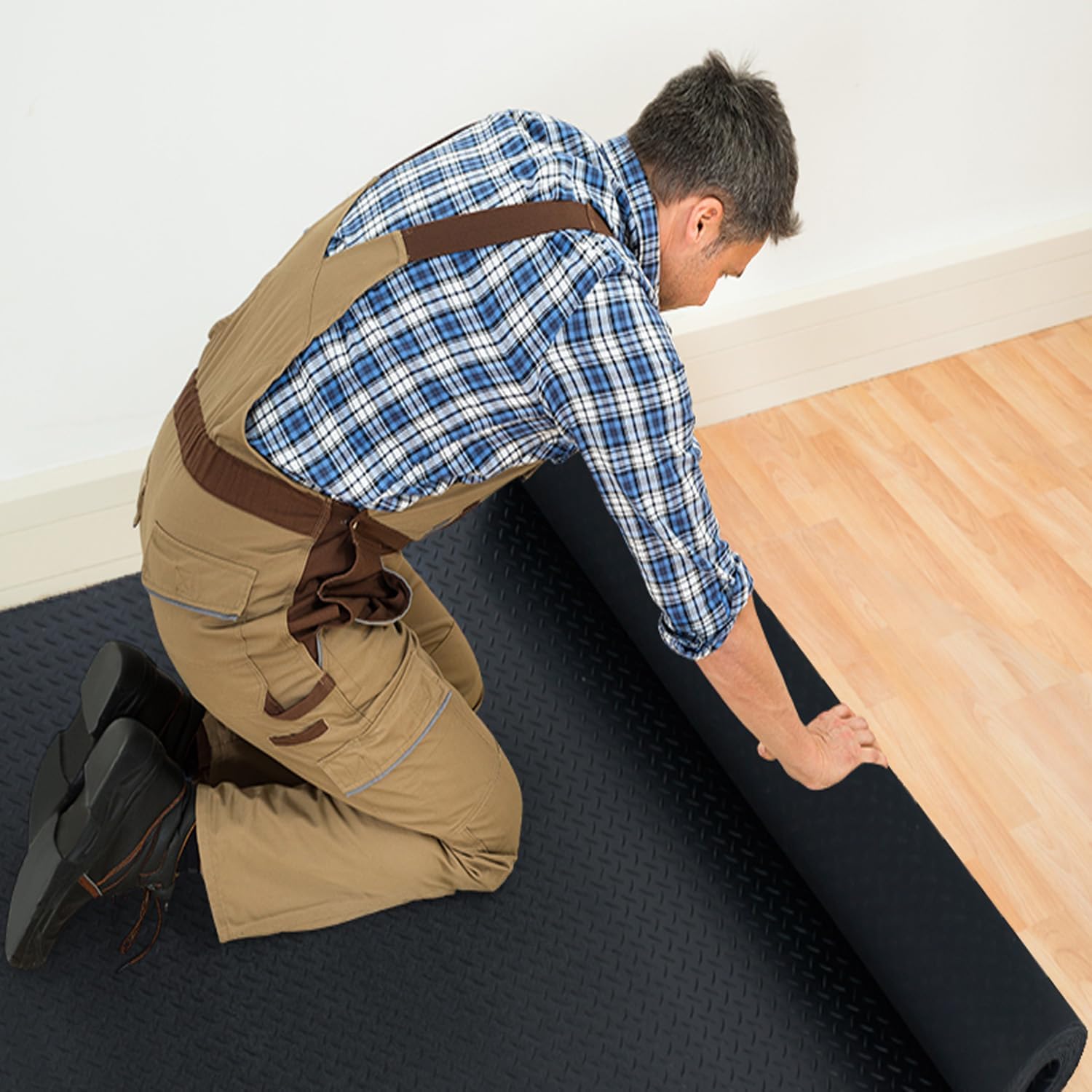 Rubber Flooring Mats Garage Floor Mats 1 X 5M Non Slip Floor Protector Roll Heavy Duty Matting 3mm Thick Rubber Runner Mat Outdoor Flooring Roll