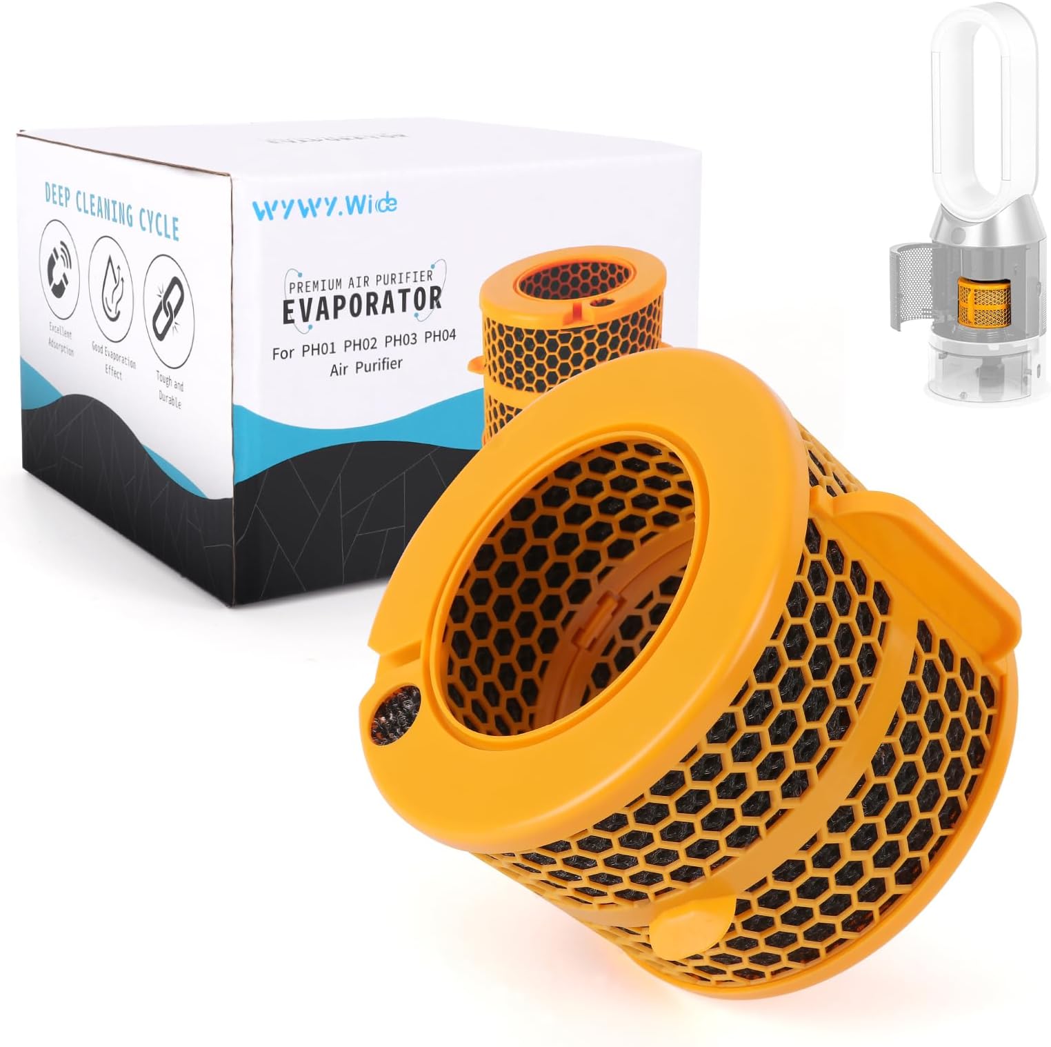 – Air Purifier Carbon Fiber Evaporator Replacement for Dyson PH01 PH02 PH03 PH04 PH3A Air Purifier 970718-01 Filter Replacement Parts
