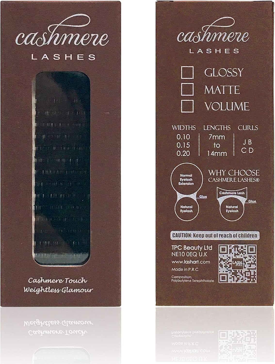Cashmere Lashes Matte 0.15 D curl Mixed Tray Classic Flat Ellipse Individual Eyelash Extensions, Black - Image 5