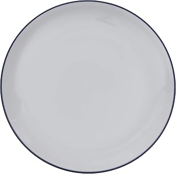 Alani Coupe Plate, 8 1/4"D, Reinforced Rim, Blue Rim, 24 per case