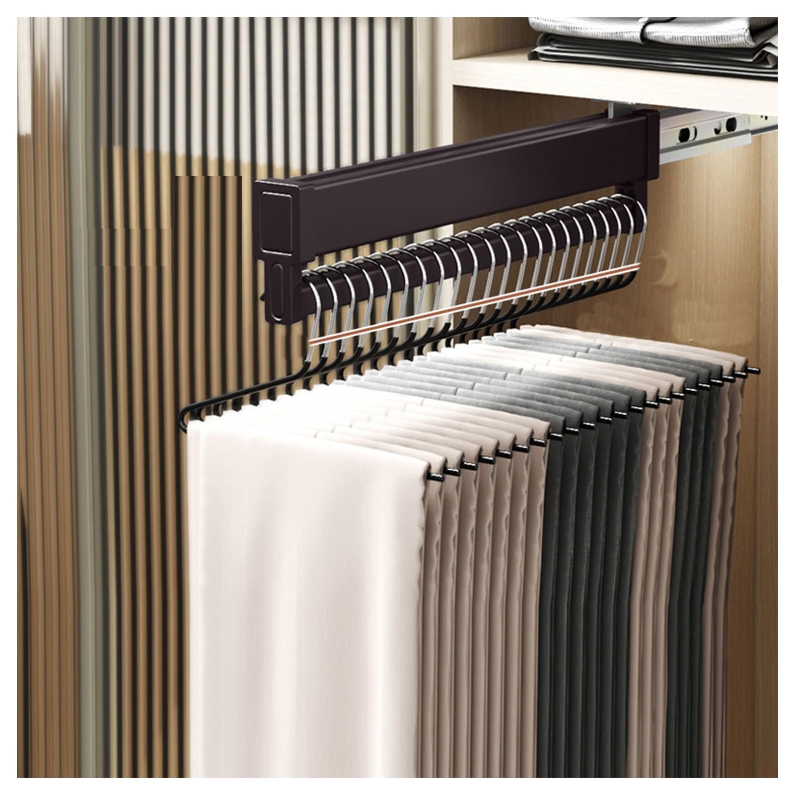 Tringle de penderie coulissante de 31 cm pour suspendre les vêtements et organiser le dressing