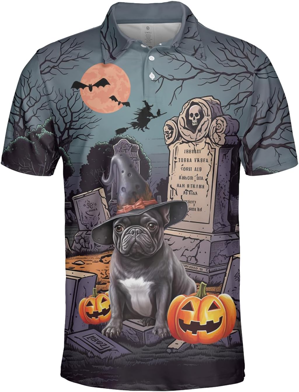 Dog Golf Polo Shirts for Men - Halloween Mens Golf Shirts Short Sleeve Dry Fit Casual Tennis T-Shirt S23