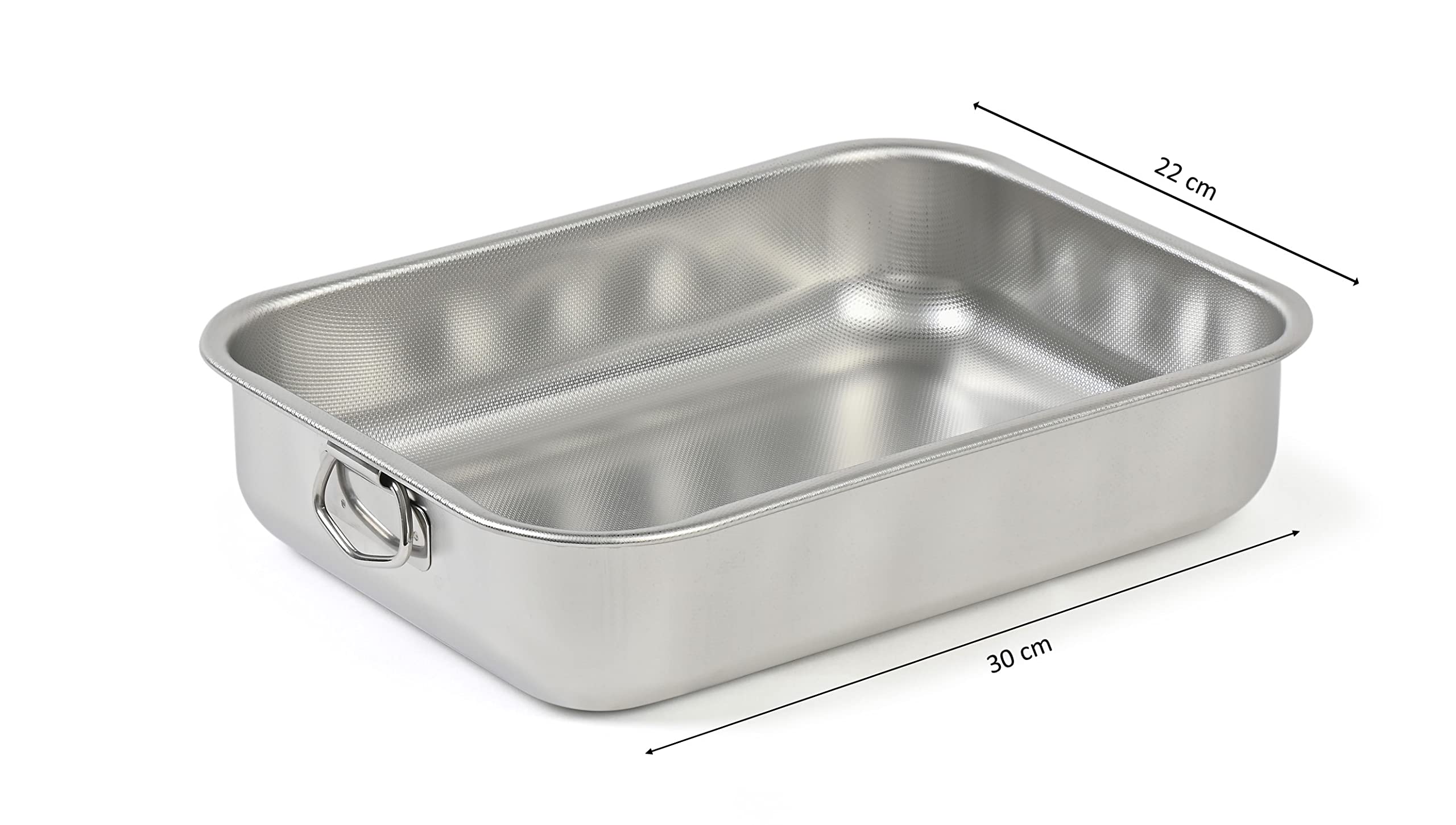 STEEL PAN Plat à four haut - Inox - 30 x 22 cm - Maison
