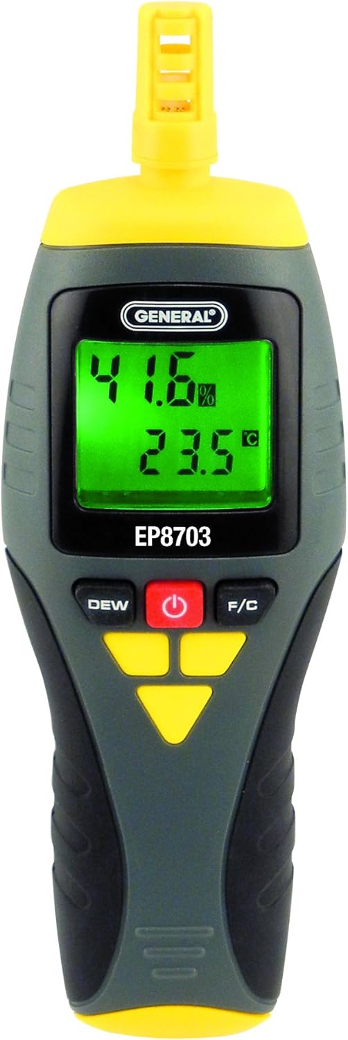 General Tools EP8703 Calibratable Multi-Function Digital Psychrometer