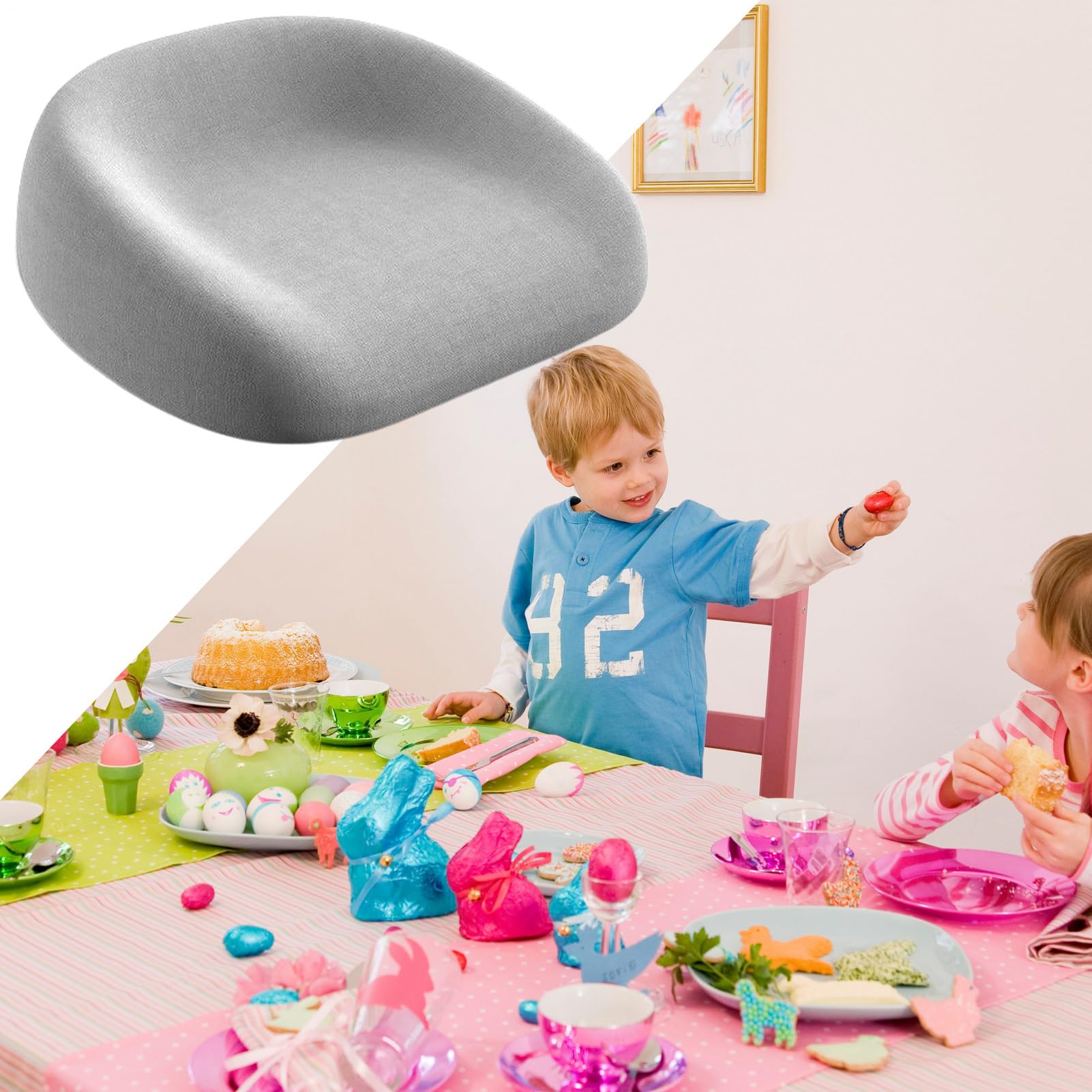 Asiento Elevador para Niños Algodón, Desmontable, Base antideslizante