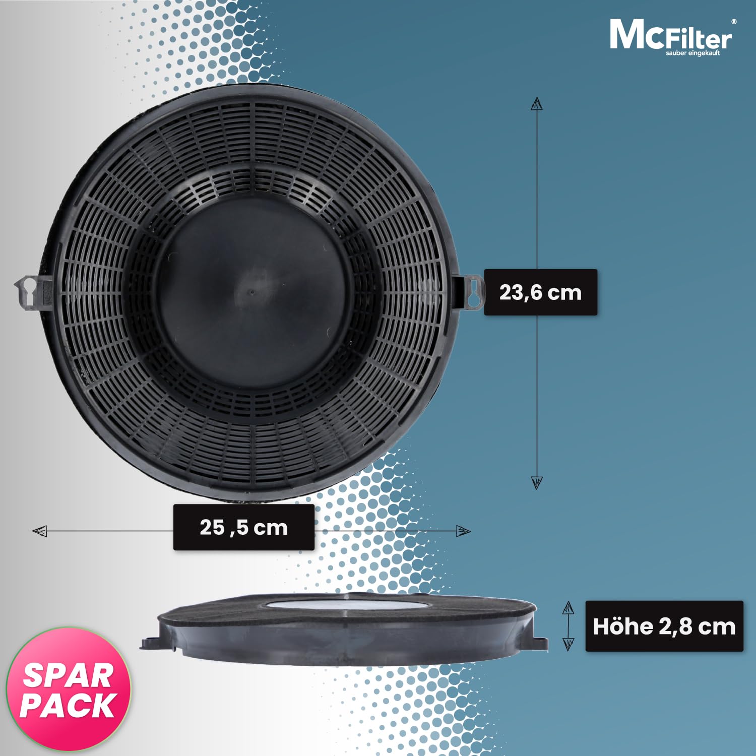 Filtro Carbone Attivo Per Cappa Tipo 160 - Compatibile Whirlpool, AEG, Bosch, Electrolux