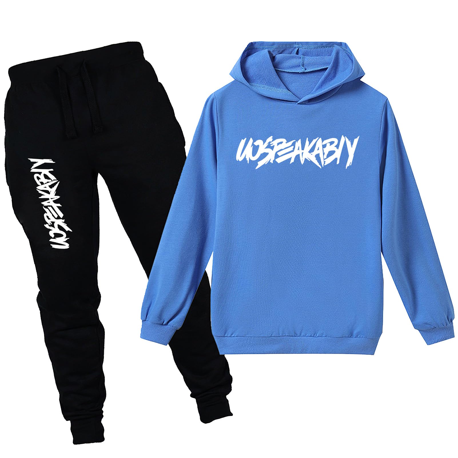 amropi Chándal Niños 2 Piezas Set Sudadera con Capucha y Pantalones Deportivo Jogging Conjunto Ropa 2-15 años — view 25