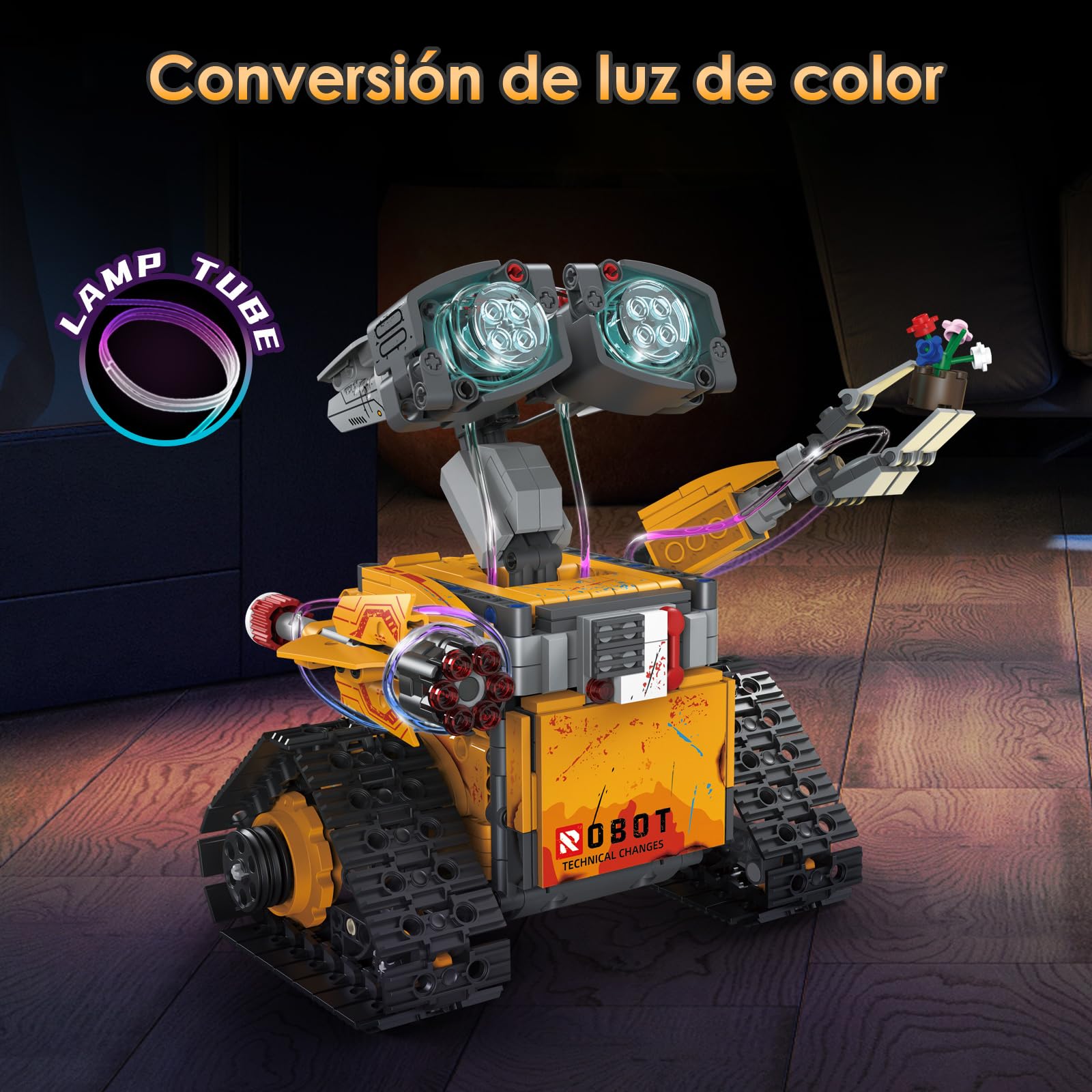 ZWOOS Kit de construcción de robot para niños, 5 en 1, programable STEM, juguete con aplicación y control remoto, 673 piezas, luces LED, para niños de 6 a 12 años