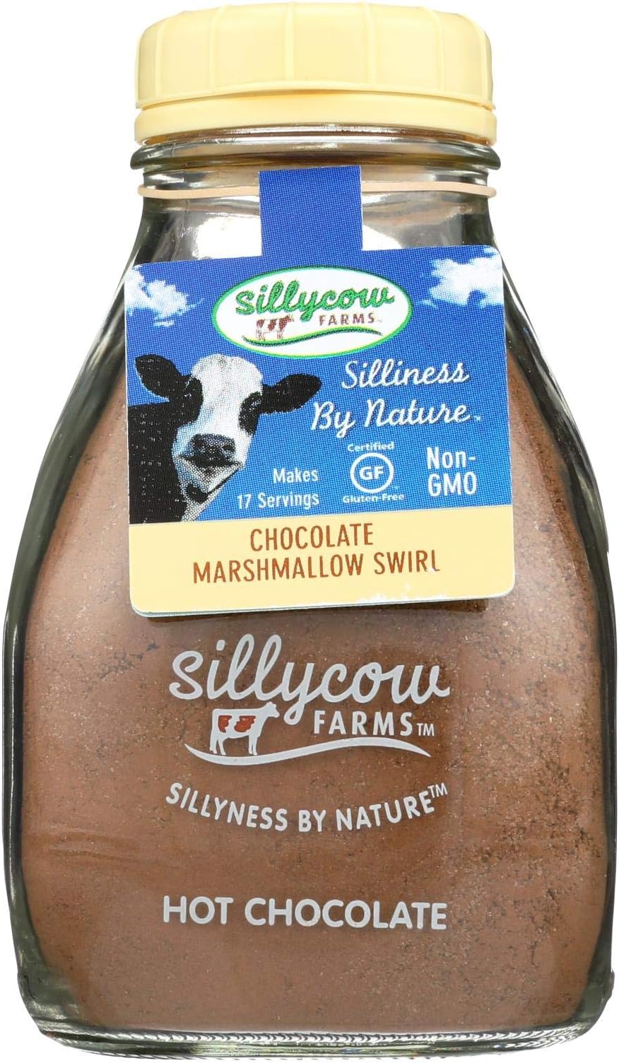 Marshmallow Swirl Hot Chocolate | Gluten-Free | Non-GMO | Hot Cocoa Mix with Dutch Processed Cocoa Powder | Made with Real Ingredients | 16.9 oz Glass Bottle (Pack of 1)