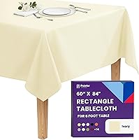 Vista 25 de Gee Di Moda - Mantel rectangular de 60 x 84 pulgadas – Mantel rectangular de poliéster lavable para mesa de 5 pies