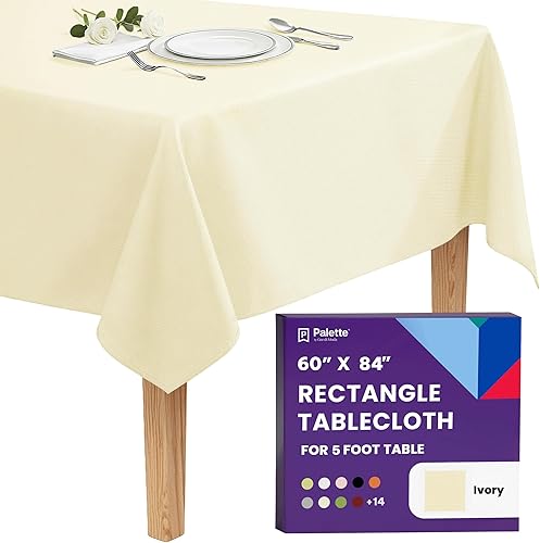 Miniatura 22 de Gee Di Moda - Mantel rectangular de 70 x 120 pulgadas – Mantel rectangular de poliéster lavable, ideal para mesa de bufé, fiestas, cenas, bodas y más