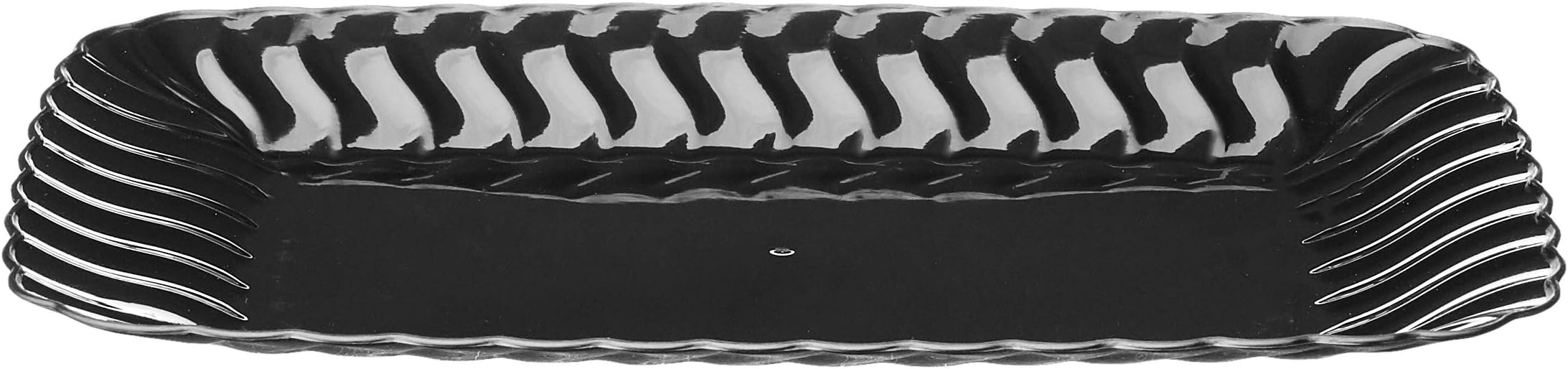 Fineline Settings Flairware Black 5 X 7 Snack Tray, 252 Pieces
