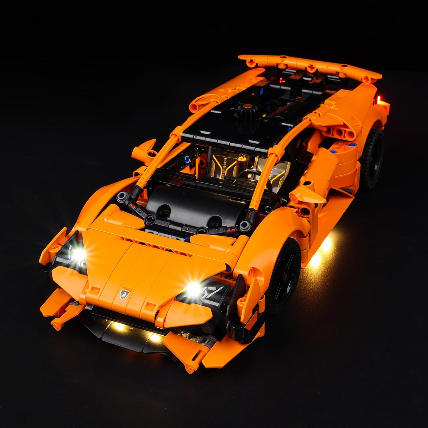 Kyglaring LED The Lighting Kit for Lego Technic Lamborghini Hurac n Tecnica Orange Advanced Building Toy, The Light Kit Compatible with Lego 42196 Building Blocks, NO Lego Brick Set (Classic Version)