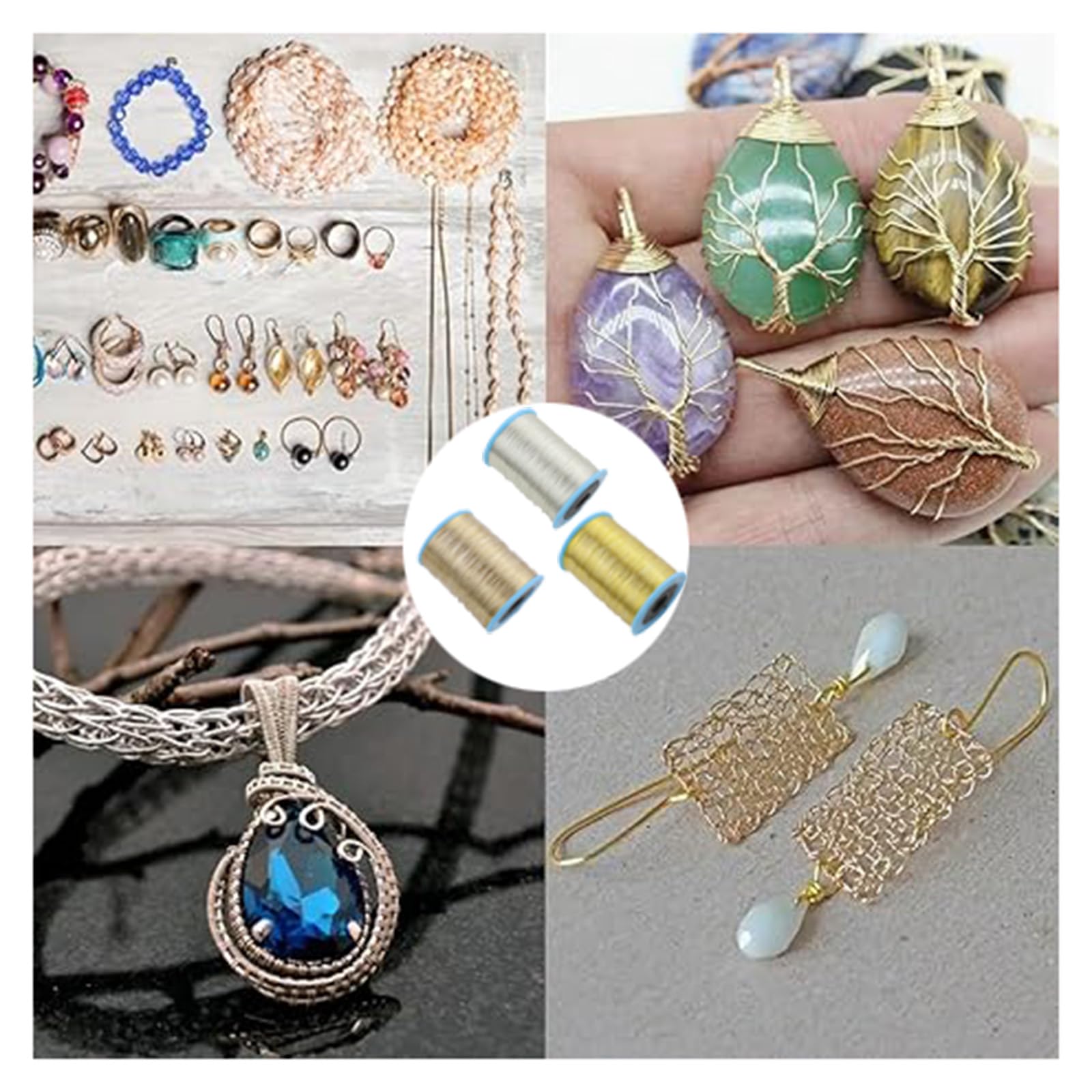 Alambre de perlas de 0,3 mm para la fabricación de joyas, alambre de flores, alambre de cobre, resistente a la oxidación, fácil de cortar para la fabricación de joyas y manualidades