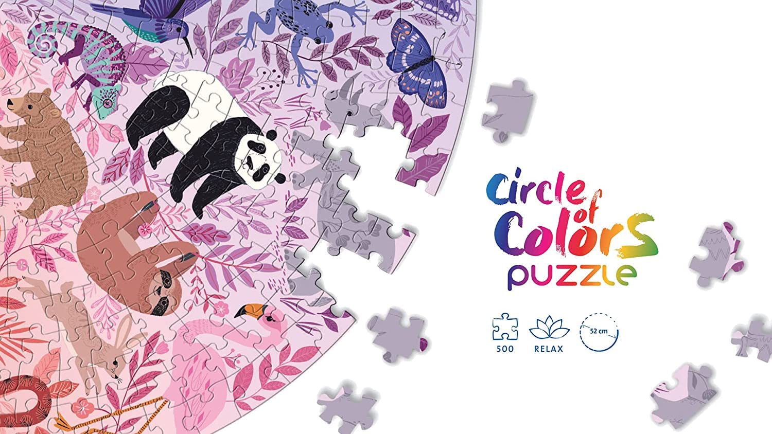 Ravensburger Puzzle Circle of Colors Tiere - Rundes 500 Teile Puzzle – Ansicht 4