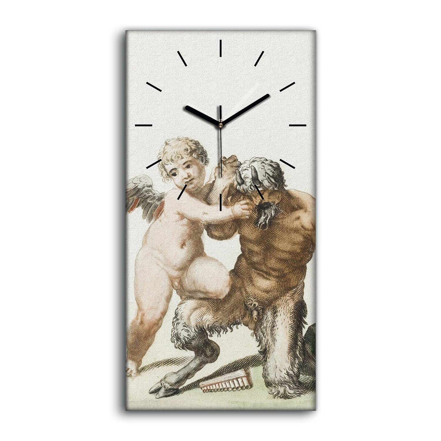 Dessin de dieux d'ange antique sur horloge toile haut de gamme