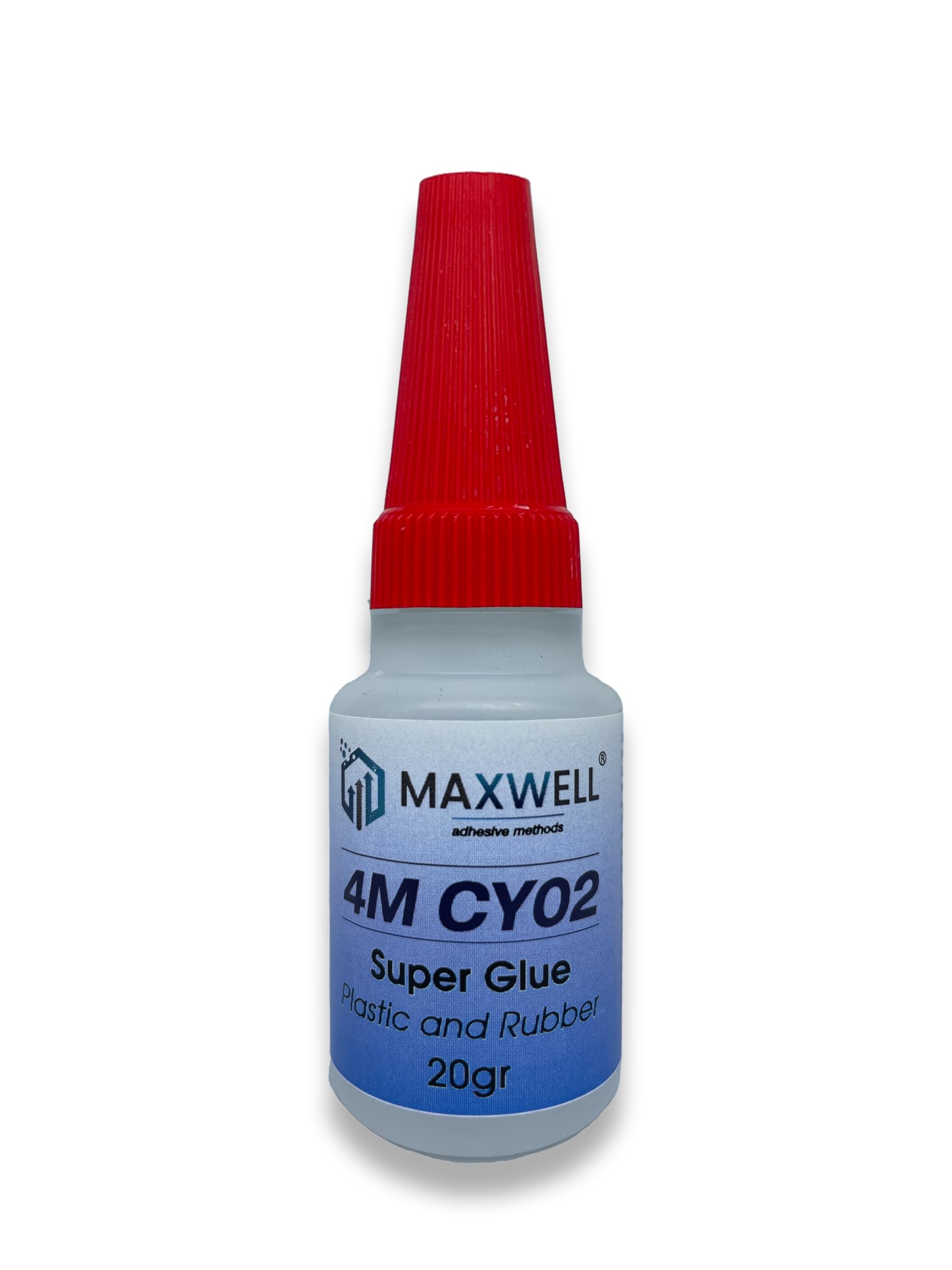 MAXWELL CY02 Etil Siyanoakrilat Bazlı Hızlı Yapıştırıcı, Düşük Viskoziteli, Şeffaf, EPDM ve Lastik Köpük için, NSF Onaylı, 20gr