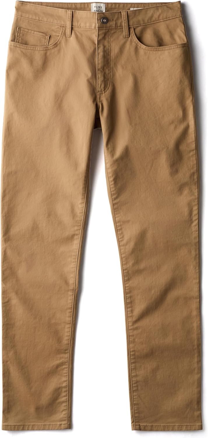 Huckberry Flint and Tinder Men's 365 Pant, Stretch Comfort, 5-Pocket Mens Pant