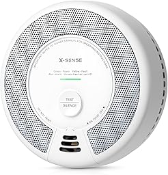 X-Sense Smoke Detector Carbon Monoxide Alarm Combo 10-Year Battery, UL 217 & UL 2034 Certified, Model SC06, 1-Pack