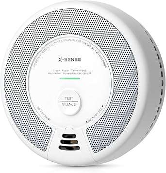 X-Sense Smoke Detector Carbon Monoxide Alarm Combo 10-Year Battery, UL 217 & UL 2034 Certified, Model SC06, 1-Pack