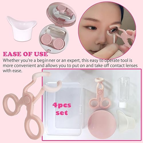 Miniatura 2 de Herramienta aplicadora de lentes de contacto, lentes de contacto de color, abridor de ojos portátil para facilitar la aplicaciónextracción de lentes