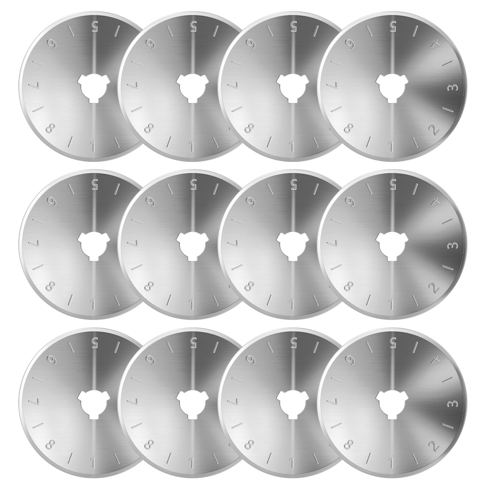 10-Pack Titanium Rotary Cutter Blades (28mm) - Ultra Sharp For Quilting & Fabric Cutting