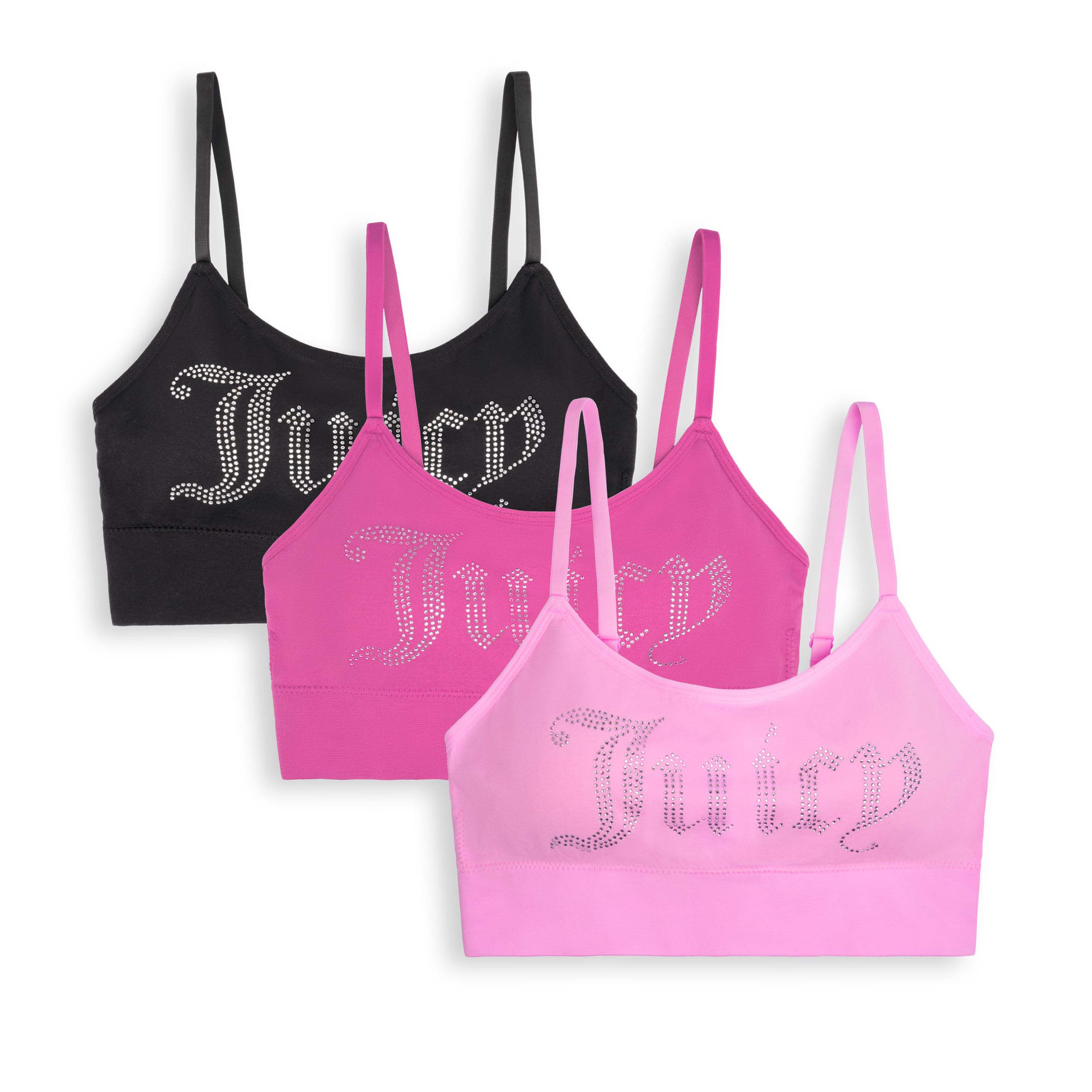 Juicy Couture Women's Multipack Seamless Comfort Lounge Wirefree Bralettes