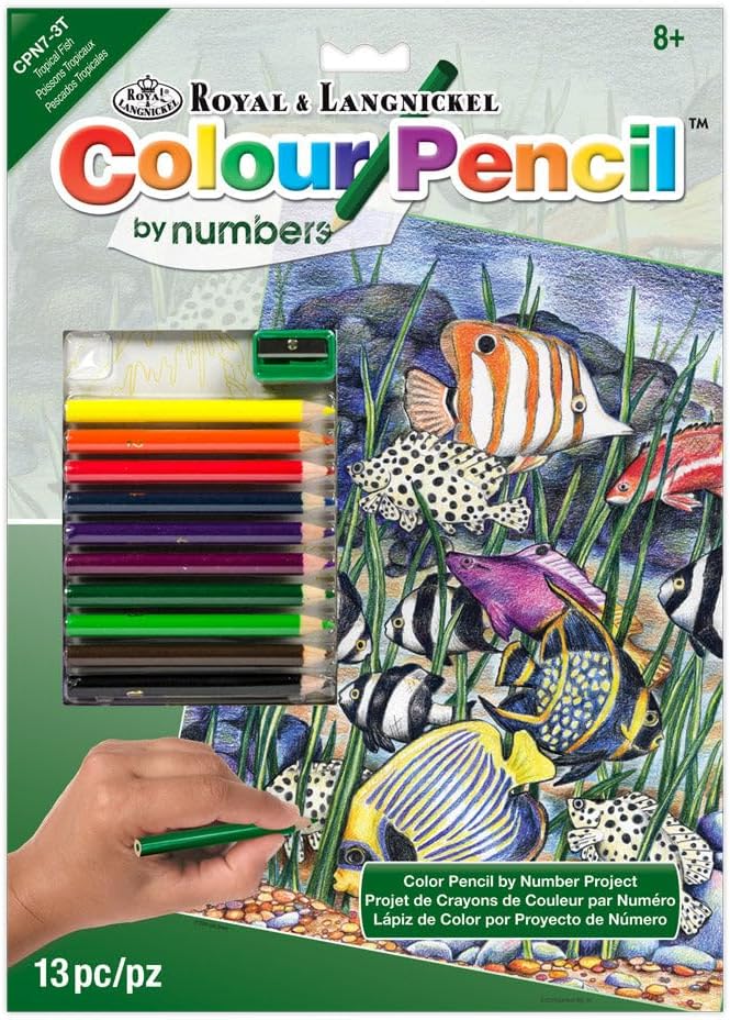 Royal and Langnickel Colour by Number Pencil, Jaguar by Pool