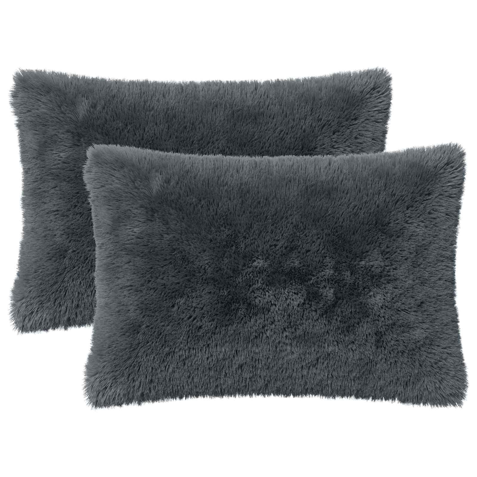 vidaXL Poduszka z poduszką HEERLEN 2 szt. antracytowy Fleece PV