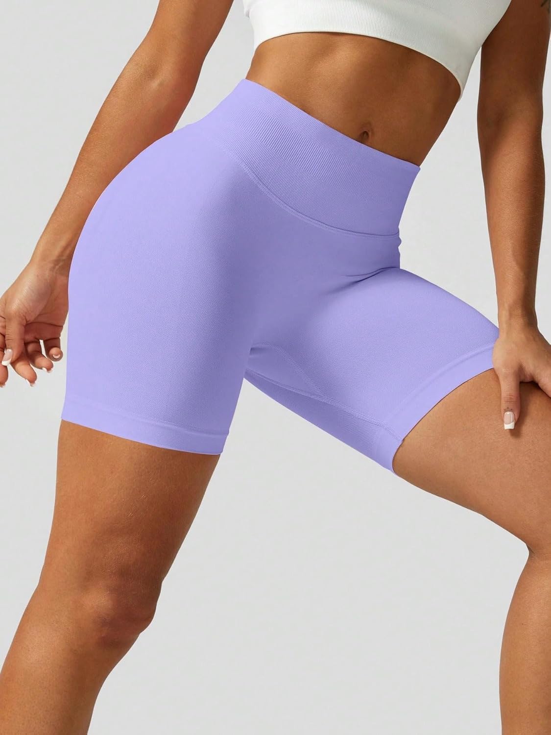Women's Seamless Booty Lifting Shorts - High Waist Shaping Gym Yoga Shorts for Workout & Versatile Casual Activewear
