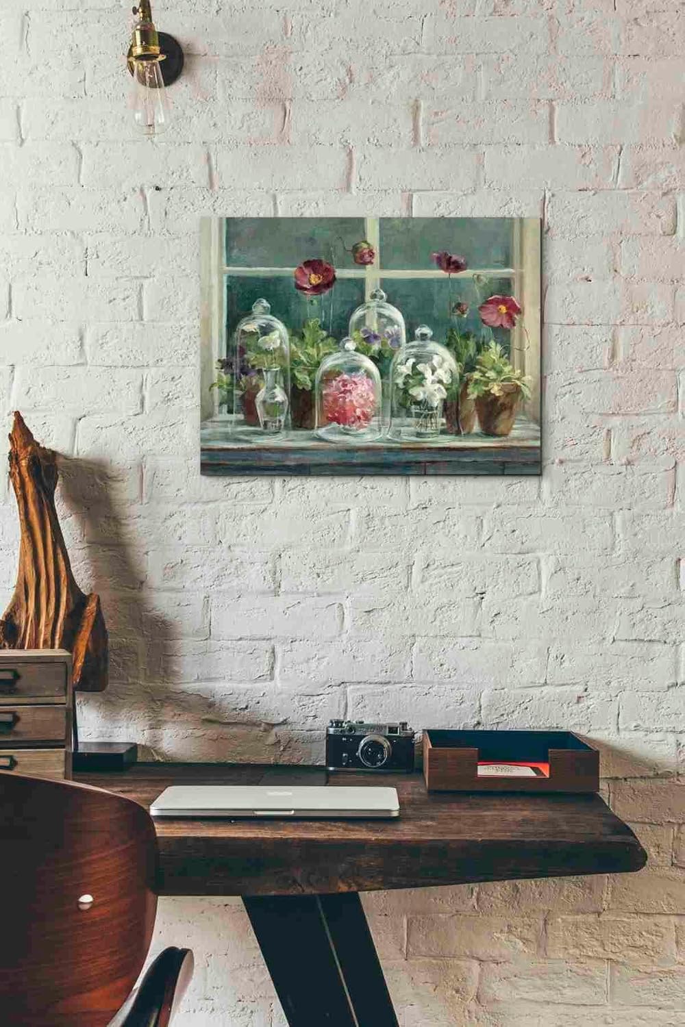 Epic Graffiti 'Purple Poppies Windowsill Crop' by Danhui Nai, Canvas Wall Art, 12"x16"